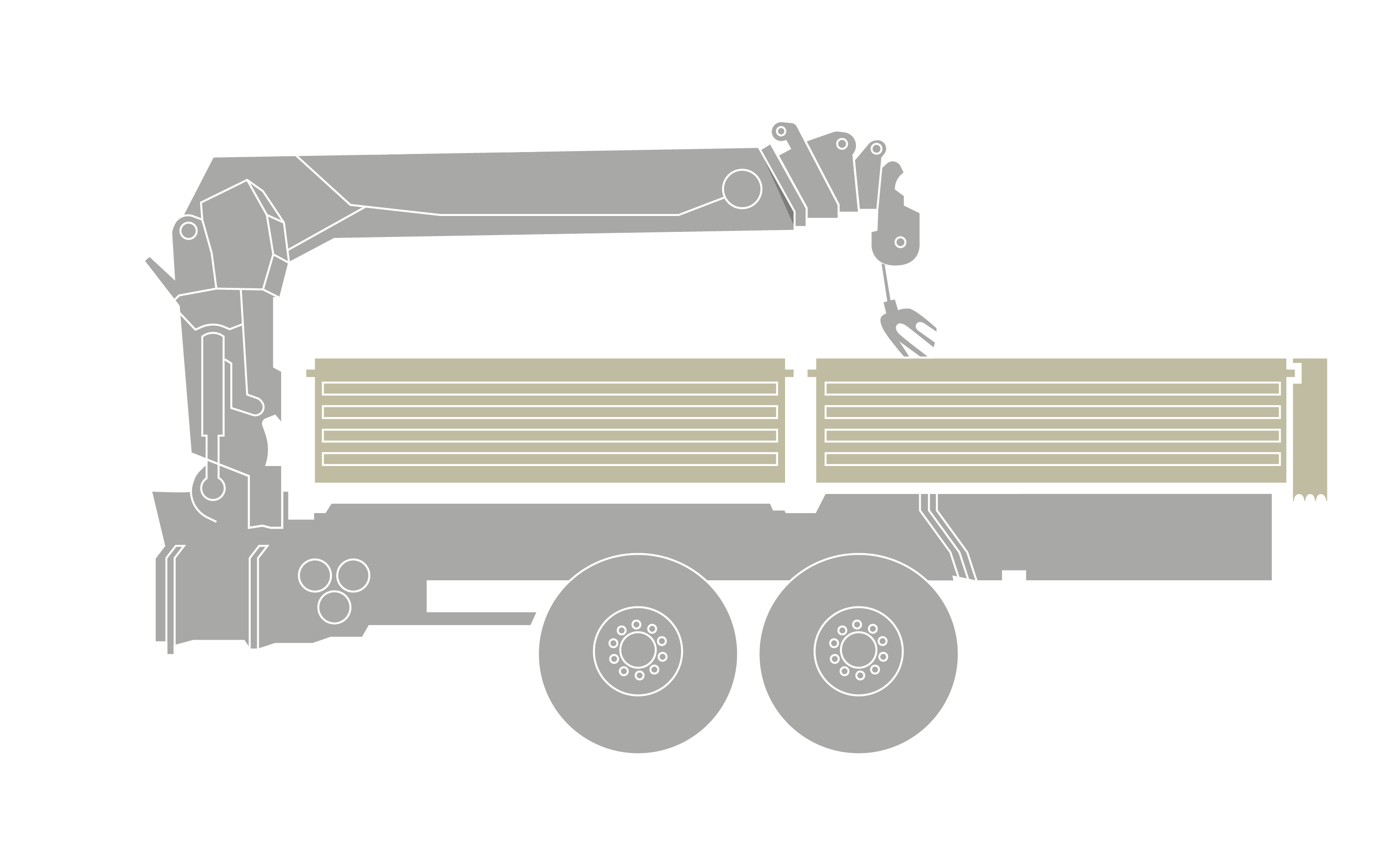 pfeil_illustration_lkw kran seitlich Pfeil Logistik und Transport